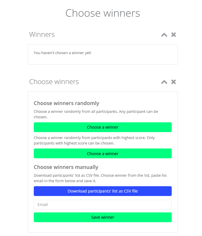 Choose a Giveaway Winner on Socialman