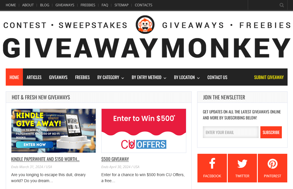 Giveaway Monkey