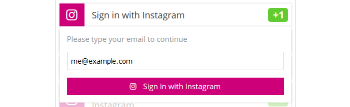 Sign in with Instagram