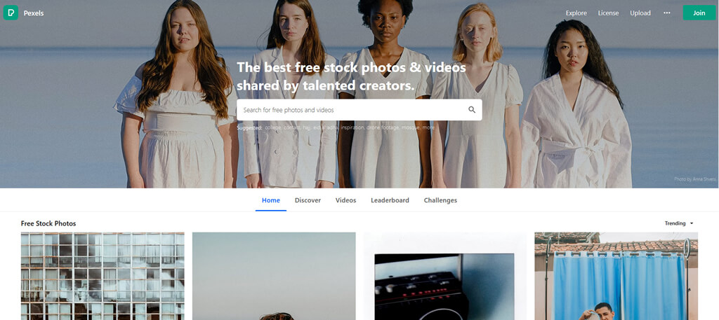 Pexels - free stock photos website