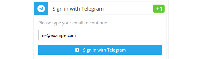 Sign in with Telegram