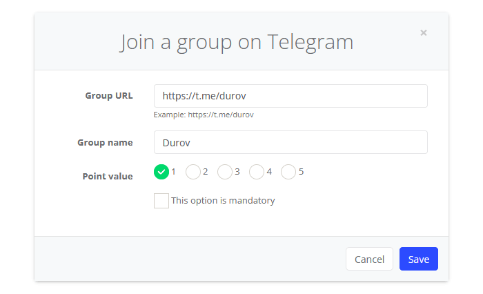 Join a group on Telegram