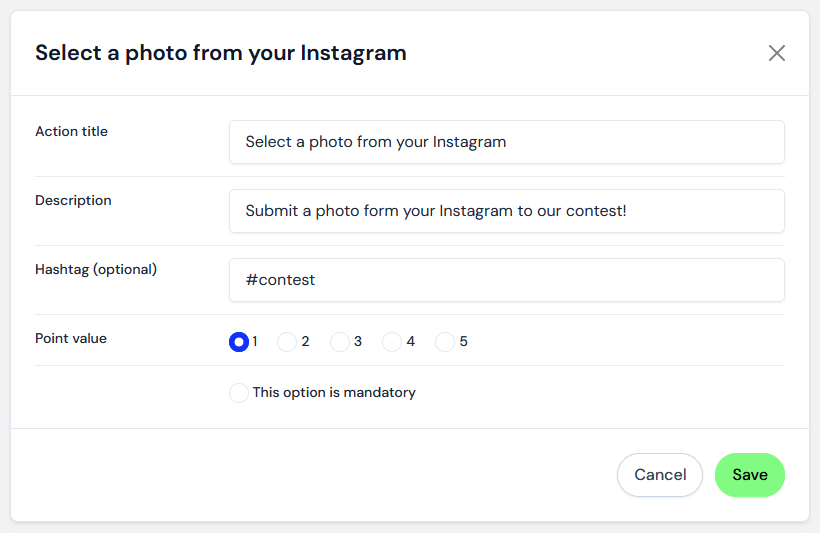 Select a photo from your Instagram